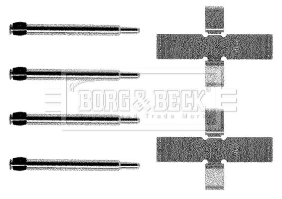 BORG & BECK Комплектующие, колодки дискового тормоза BBK1002